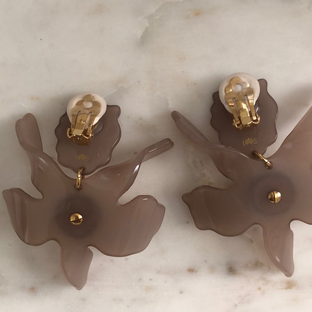 LELE SEDOUGHI Crystal Lily Earrings - Charcoal - Picture 6 of 6